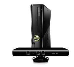 And the console with Kinect, which is still glossy.