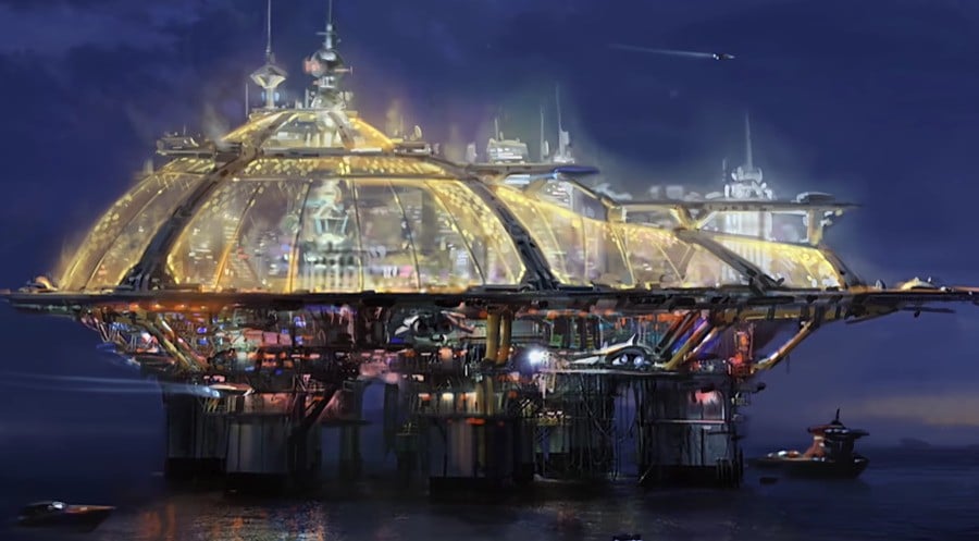 Bethesda Shares More Gorgeous Starfield Concept Art Featuring Neon City