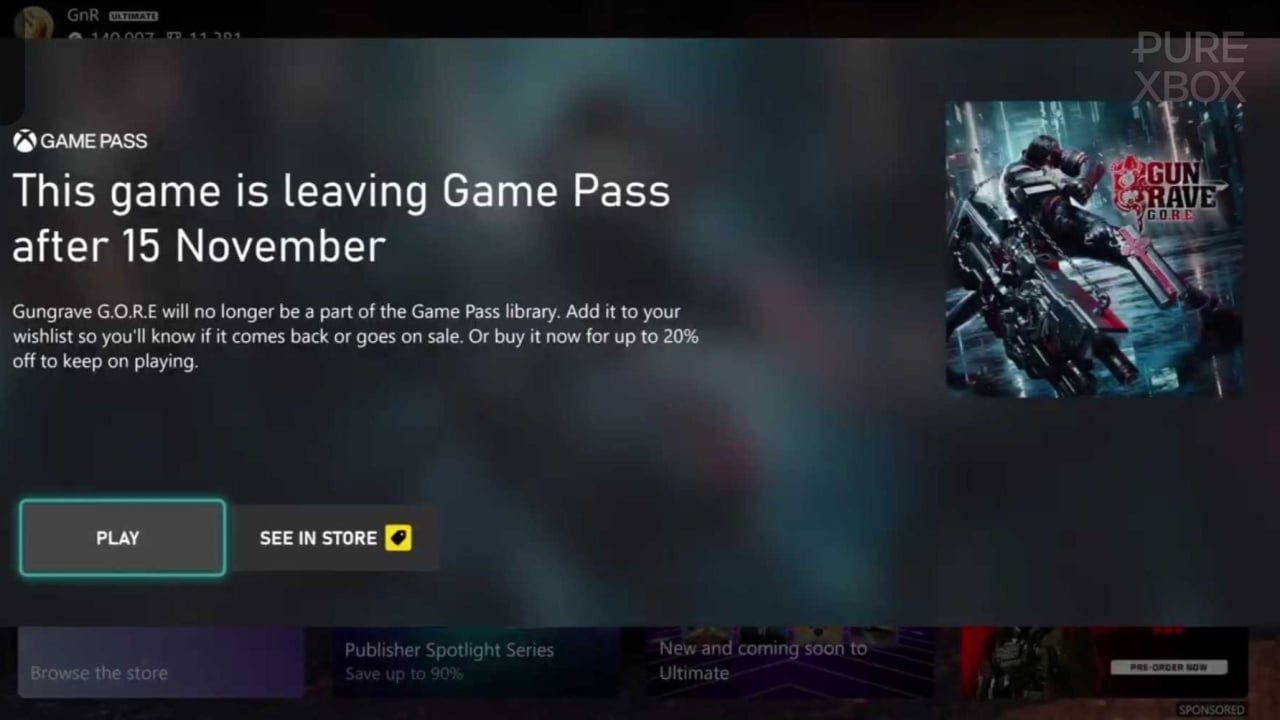 Here's what's new on Xbox Game Pass in November - and what games are leaving