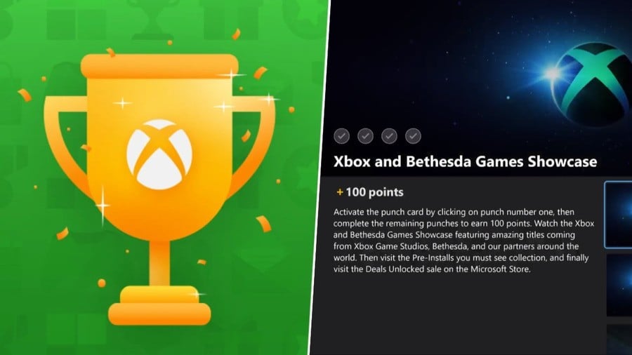 Microsoft Rewards: Xbox & Bethesda Punch Card Now Live (100 Points)