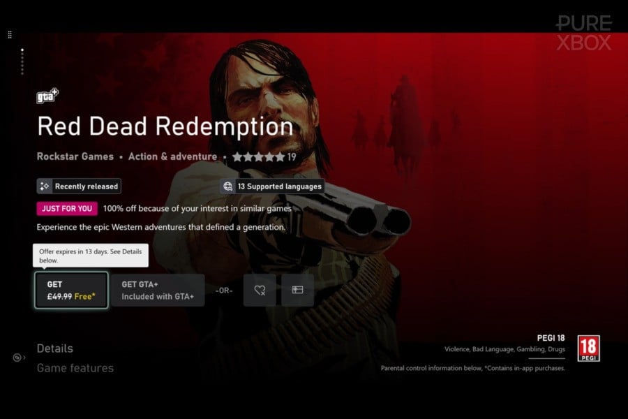 Rockstar causa confusión sobre la actualización de Red Dead Redemption en Xbox 2