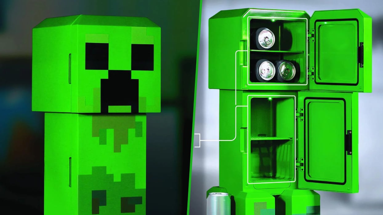 I almost EXPLODED when I saw this Minecraft Creeper Mini Fridge