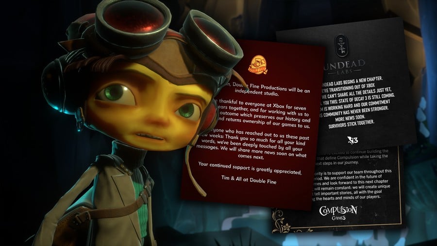 Compulsion Games, Double Fine, and Undead Labs Issue Departure Statements 1