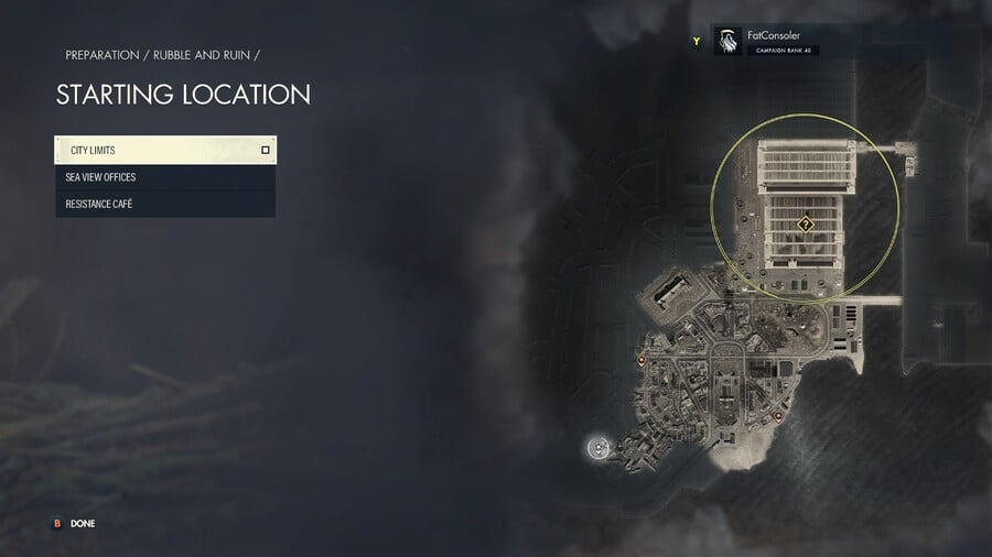 Sniper Elite Mission 8 Starting Locations: Rubble And Ruin 1