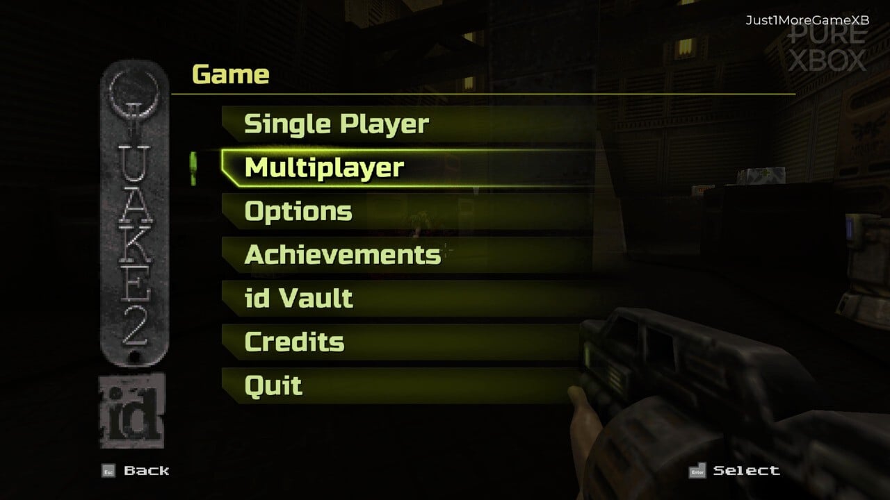 De SplitScreen-modus voor 8 spelers in Quake 2 Remastered ziet eruit als een totale chaos