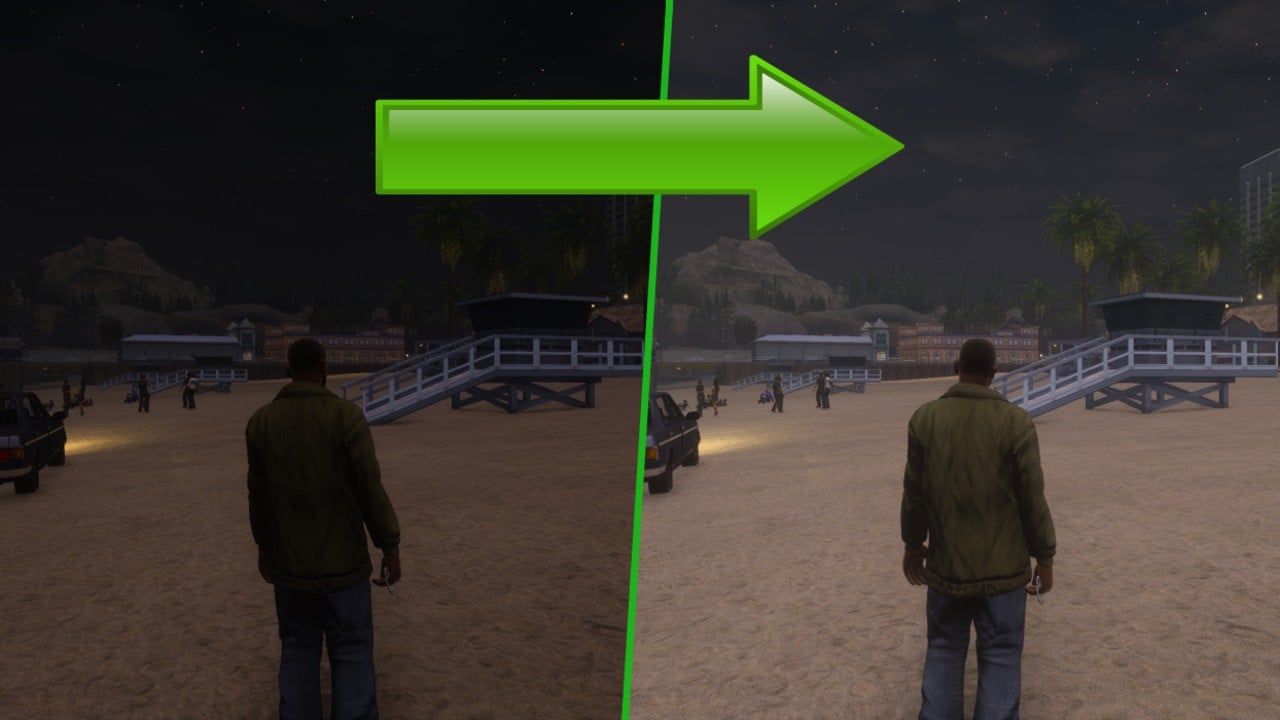 How do I get rid of this reflection glare on GTA San Andreas (Sony