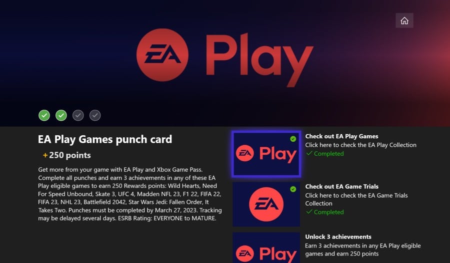 Microsoft Rewards: How To Complete March 2023's 'EA Play Games' Punch Card 2