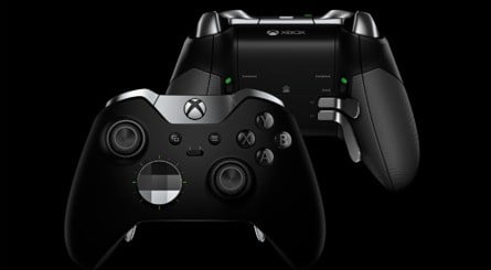 Xbox Elite Controller Front Back Lockup Blackbg Rgb