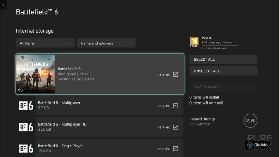 Battlefield 6's Xbox File Size Is Much Smaller On Series S Than Series X2