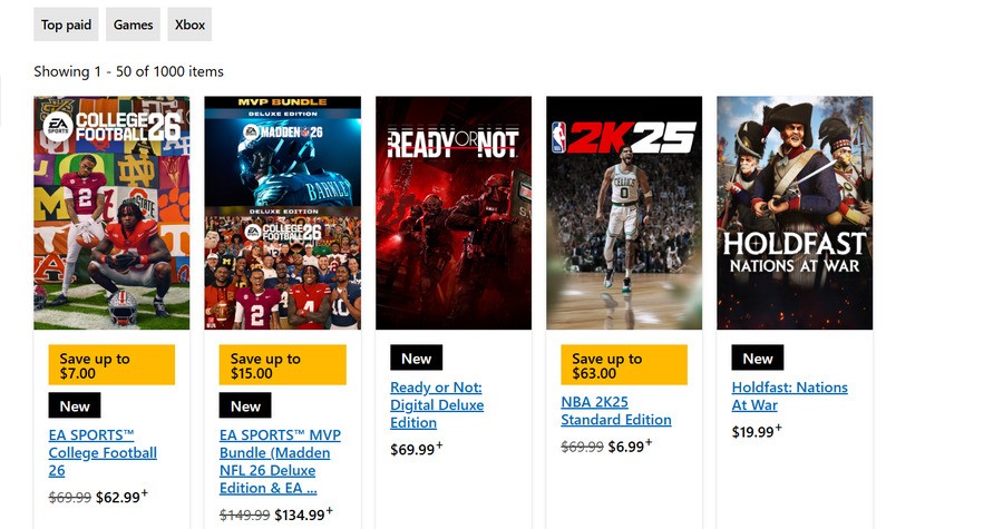 Ready Or Not & Holdfast: Nations At War Are Dominating The 'Top Paid' Xbox Charts 2