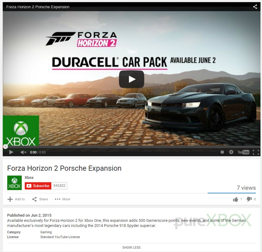 Porsche Pack For Forza Horizon 2 Now Available
