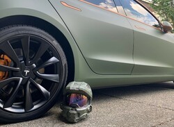 Check Out This Awesome Halo Themed Tesla Model 3