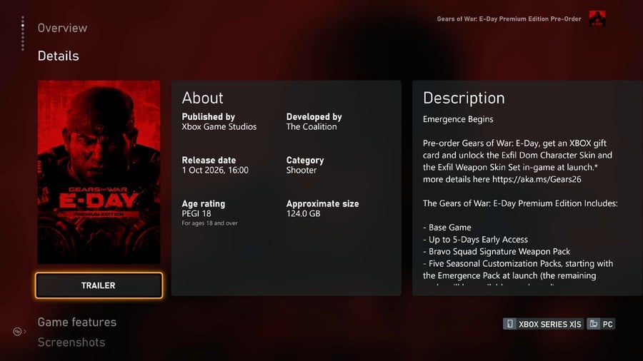 Gears Of War: E-Day Download Sizes Revealed On Xbox & PC, And They're As Big As A Brumak 2