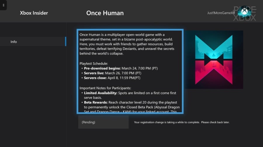 Be Quick! Xbox Has Limited Spots For A Free 'Once Human' Closed Beta This Week