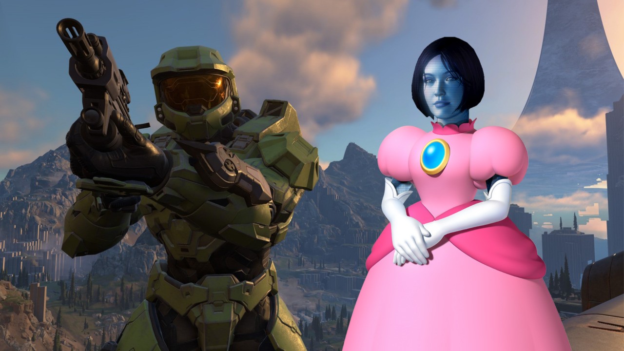 Someone made Princess Peach's Castle in Halo 5