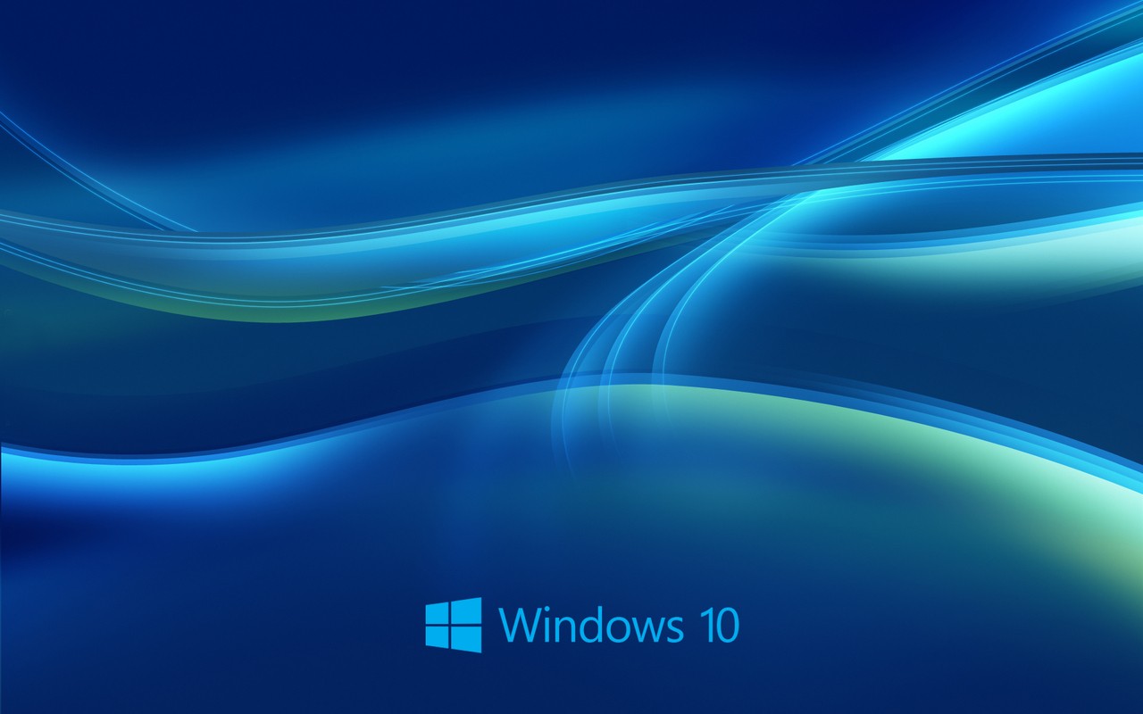 Windoes 10 Wallpaper in Blue Abstract with New Logo