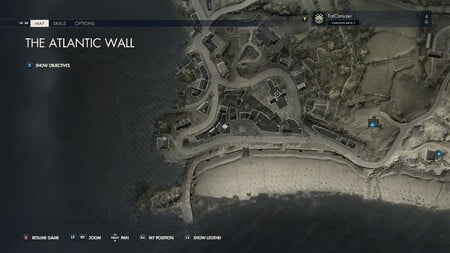 Sniper Elite 5 Mission 1 Locais colecionáveis: The Atlantic Wall 11