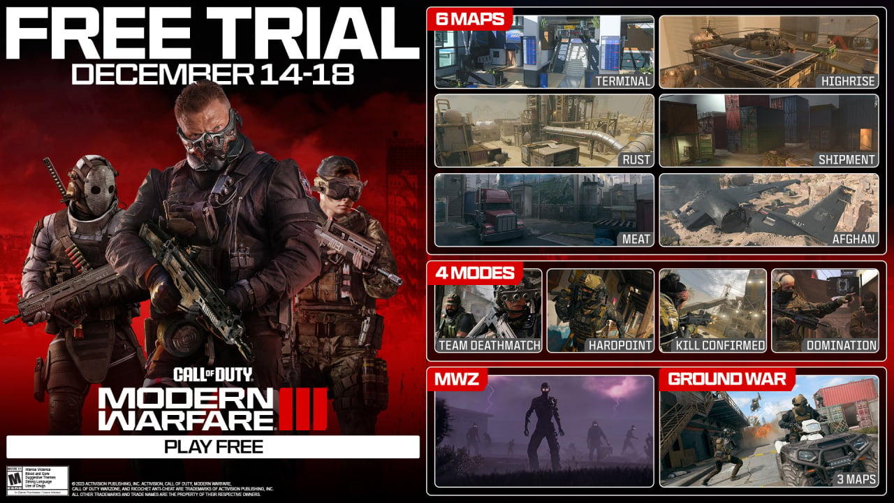 Die kostenlose Testversion von Call Of Duty MW3 erscheint diese Woche