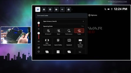 Así es como se ve la interfaz de usuario de Windows Gaming en Rog Xbox Ally2