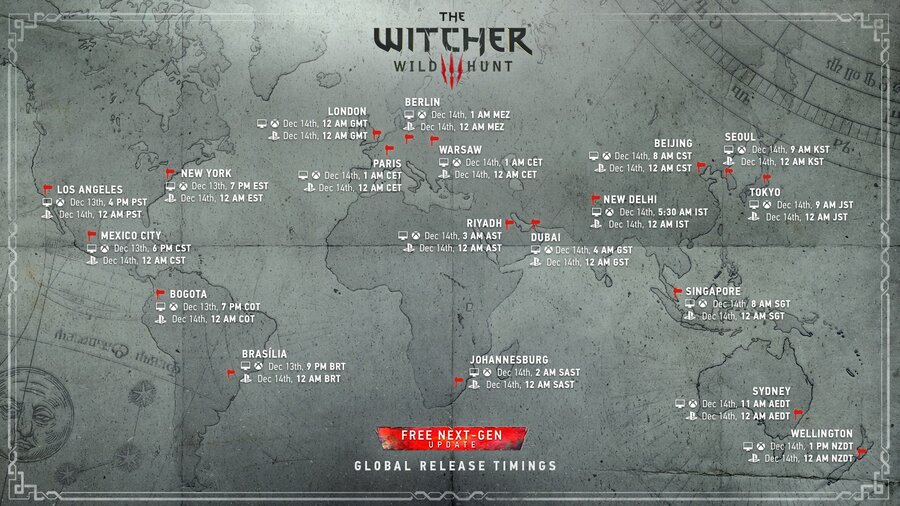 The Witcher 3 Data de lançamento da próxima geração, horários de lançamento, detalhes do tamanho do download no Xbox 2