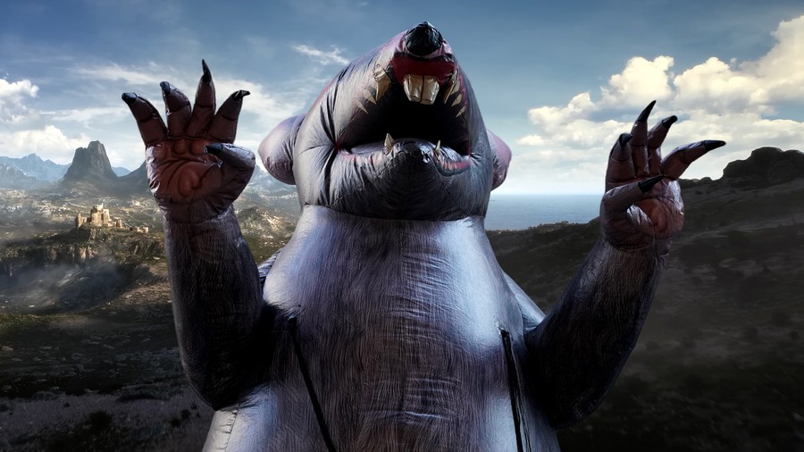 Massive Inflatable Rat Protests Xbox Leadership Outside Bethesda HQ 1