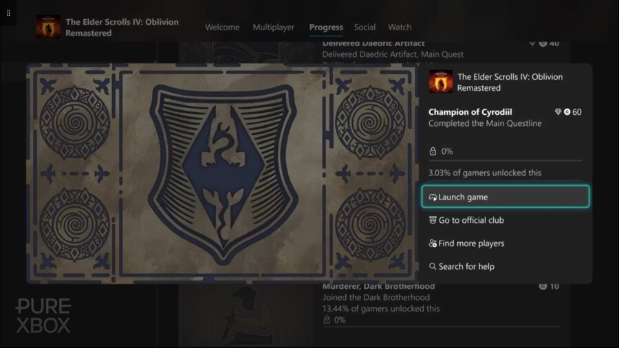 One Month On, Oblivion Remastered Has A Pretty Low Completion Rate On Xbox1