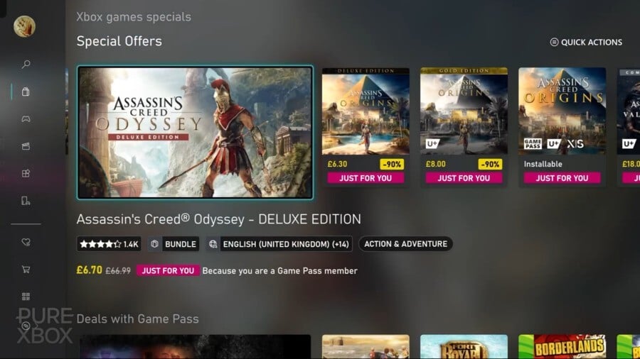 Ubisoft Has Some Crazy 'Just For You' Deals Right Now On Xbox1