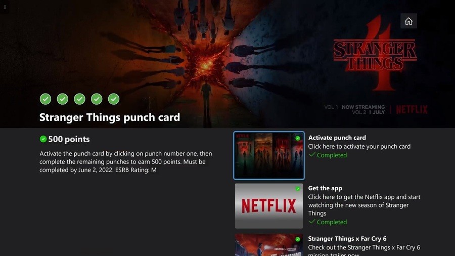 Recompensas da Microsoft: Como completar o cartão perfurado Stranger Things por 500 pontos 2