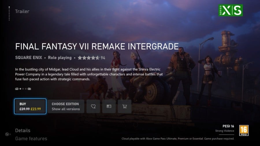 Final Fantasy 7 Remake Drops To 'Lowest Price Ever' In Xbox's New Square Enix Sale 2