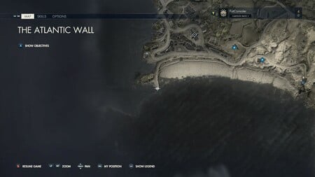 Sniper Elite 5 Mission 1 Locais colecionáveis: The Atlantic Wall 13