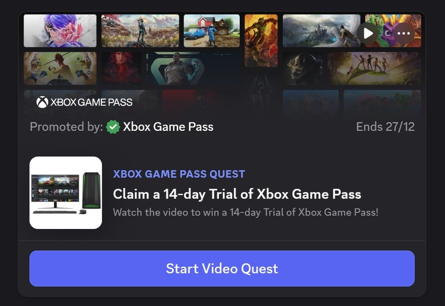 Xbox Game Pass Premium Is Free For 14 Days With New Discord Quest 2