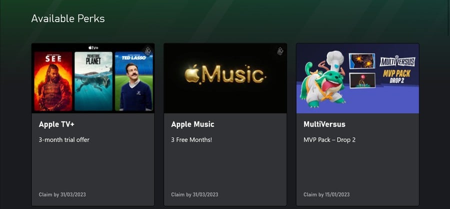 Xbox adiciona Apple TV+ e Apple Music como Game Pass Ultimate Perks 2
