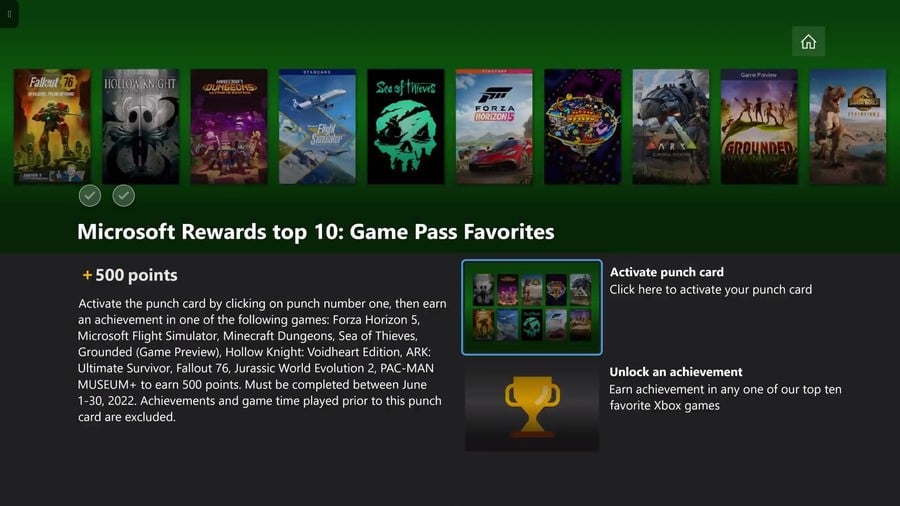 Microsoft Rewards: Como completar o 'Top 10' Xbox Punch Card 2 de junho