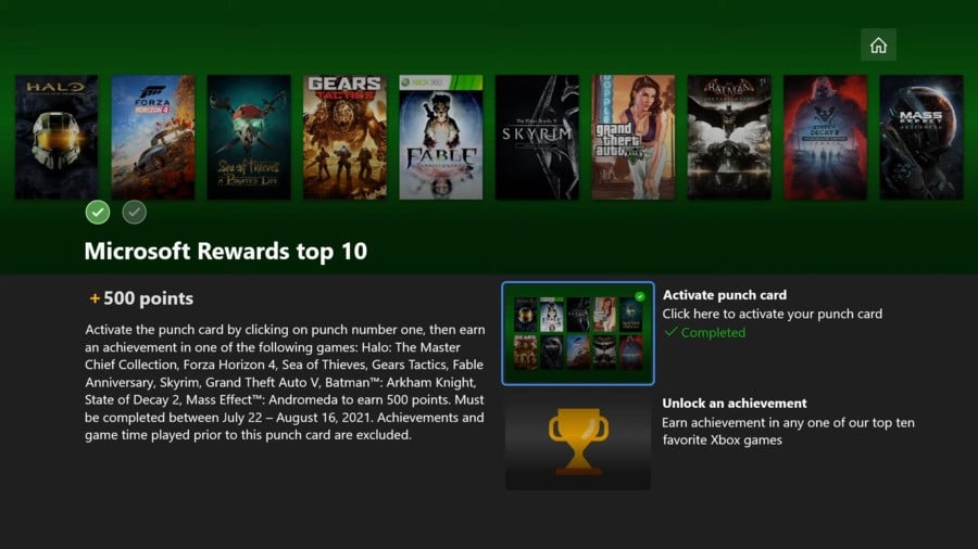 Microsoft Rewards: Earn 500 Easy Points With This New 'Top 10' Xbox Challenge 2