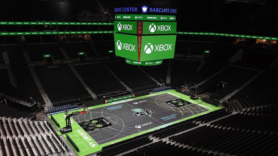 Random: The Barclays Center Is Using An Official Xbox Basketball Court This Week