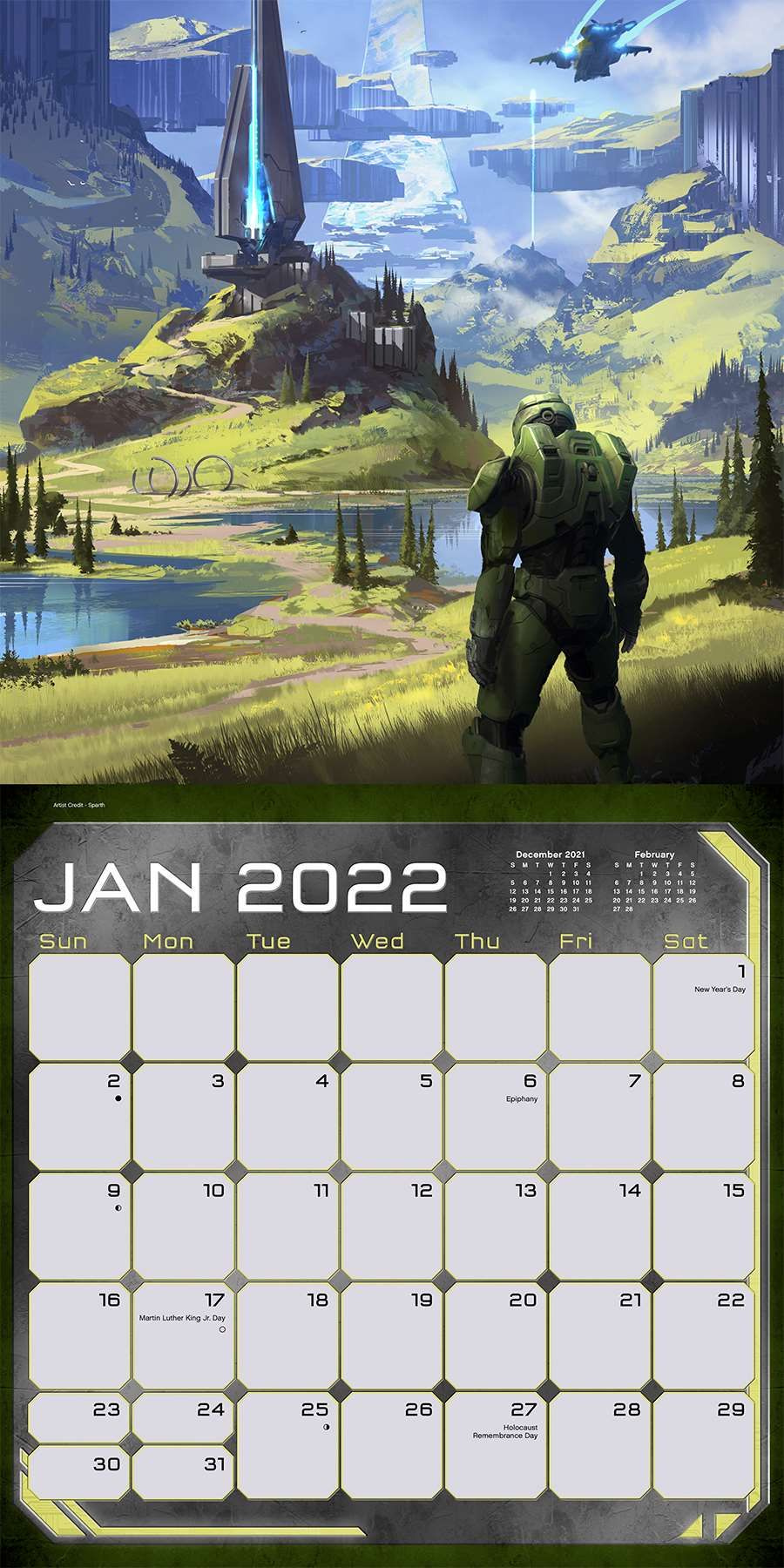 Halo Infinite 2022 Calendar Reveals Never Before Seen Artwork Xbox News