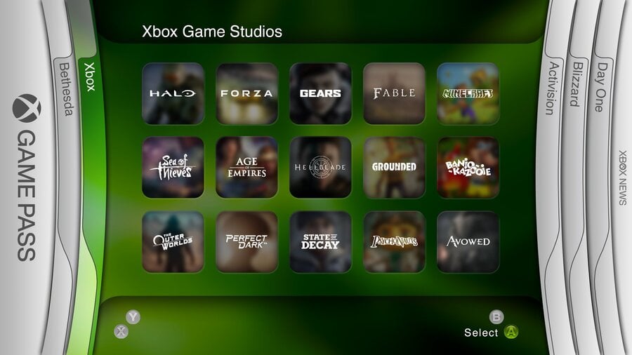 Random: Xbox 360 Blades UI For Game Pass Looks Awesome In Fan-Made Concept Art