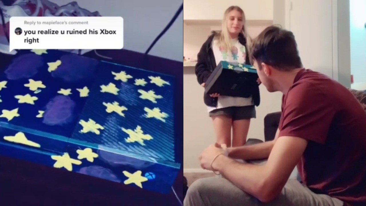 Random TikTok User Shocks Viewers By Painting Her Boyfriend's Xbox For