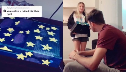TikTok User Shocks Viewers By Painting Her Boyfriend's Xbox For Valentine's Day