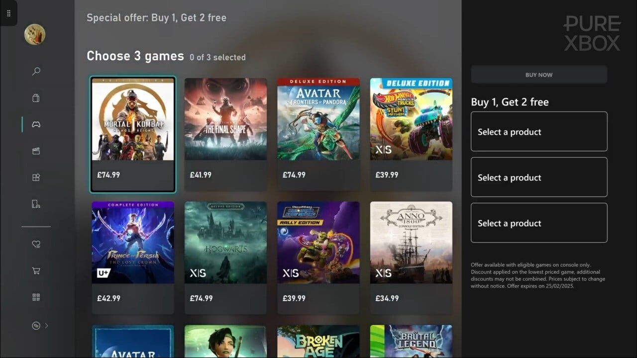 Xboxは奇妙な購入を実行しています、今すぐ2つの無料セールを取得します
