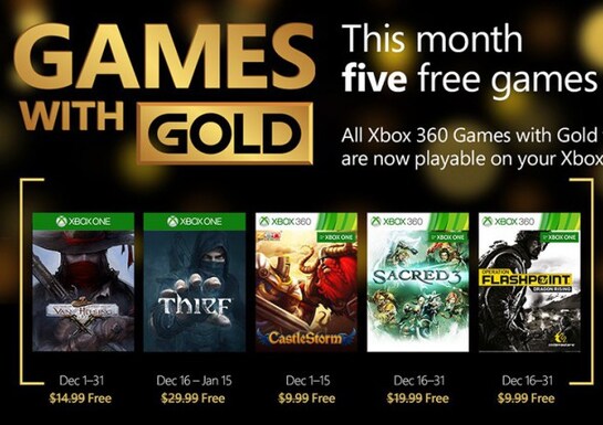 December's Xbox One and Xbox 360 Games With Gold Offers Up Five Titles