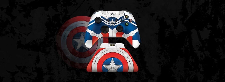 Captain America Xbox Controller And Charging Stand Hero Desktop V2