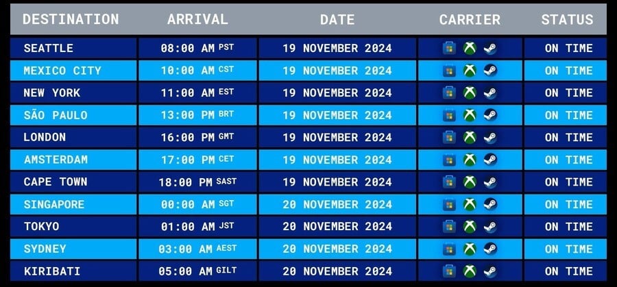 Microsoft Flight Simulator 2024 Release Times (Xbox, PC)