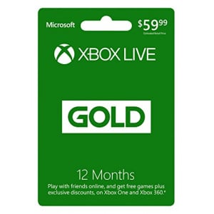 Microsoft Xbox LIVE 12 Month Gold Membership (Physical Card)