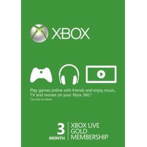 3 Month Xbox Live Gold Membership Card