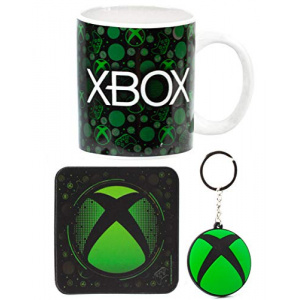 XBOX Ceramic Mug 11oz, Coaster & Keyring Gamer Gift Set Kids