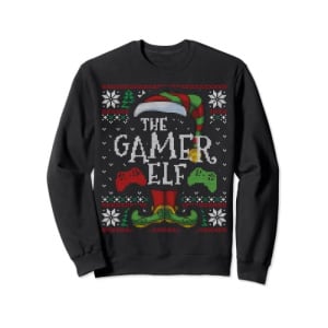 Gamer Elf Family Christmas Matching Ugly Sweater