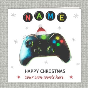 Personalised Gaming Christmas Card