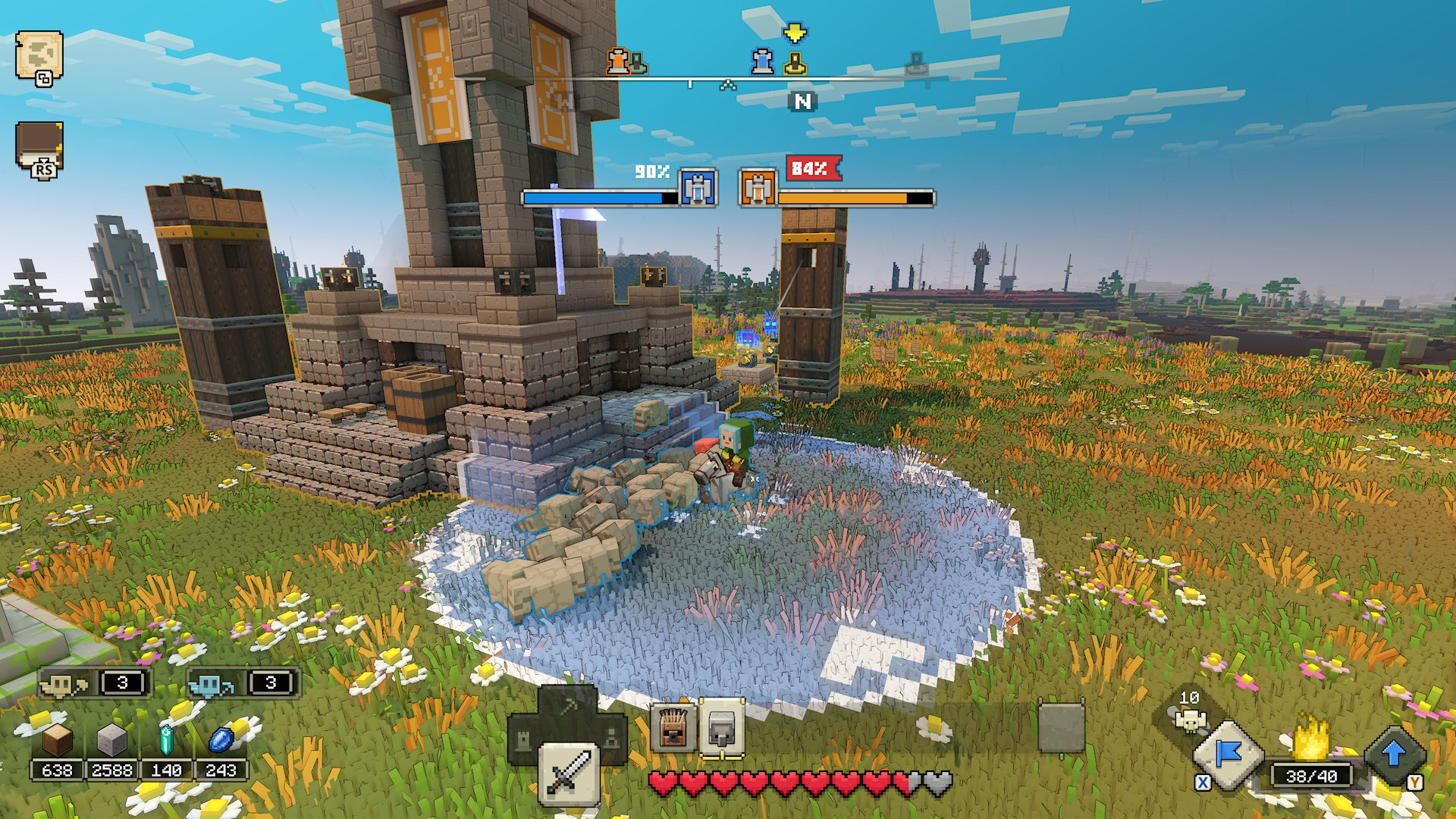 Review] Minecraft Legends multiplayer PVP mode gameplay