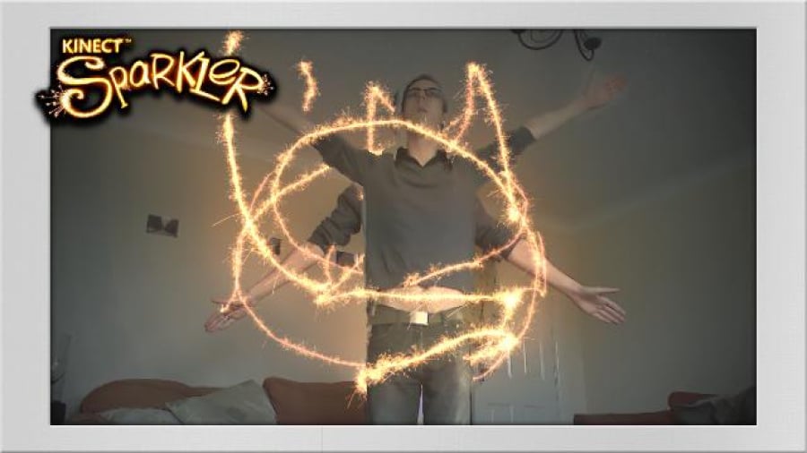 Kinect Fun Labs: Kinect Sparkler Review - Screenshot 1 of 2